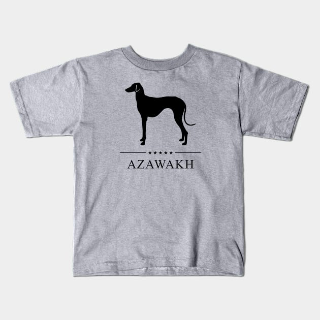 Azawakh Black Silhouette Kids T-Shirt by millersye